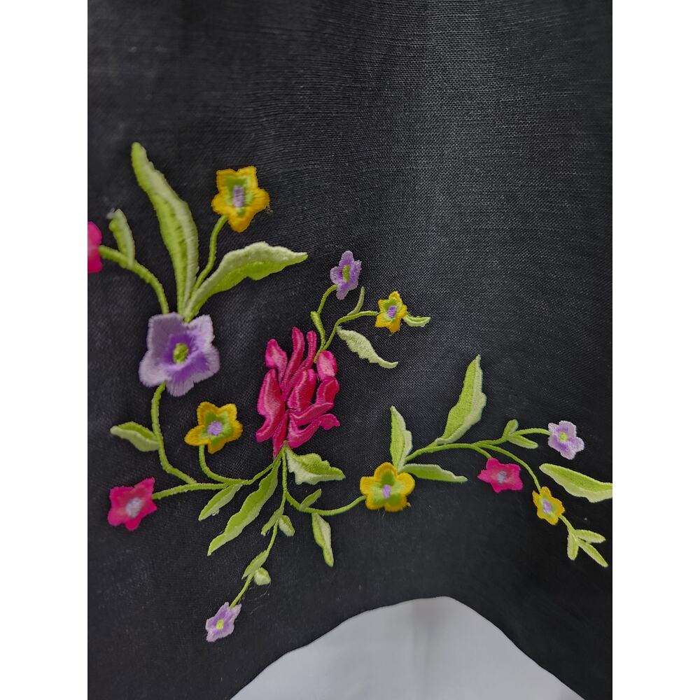 Jessica London Maxi Skirt Linen Blend Slits Floral Embroidery Size 20W NWOT - Picture 8 of 11